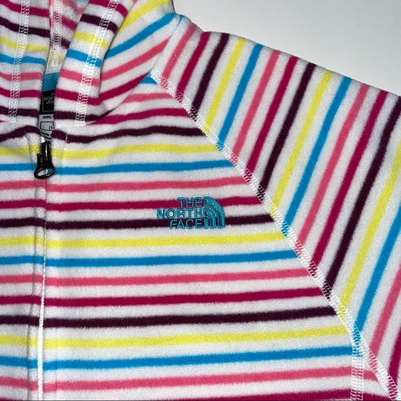 North Face Striped Fleece Hoodie - Picture 4 of 6